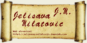 Jelisava Milatović vizit kartica